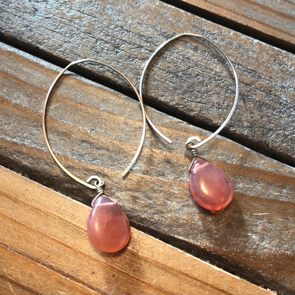 Silver and Carnelian Earrings